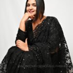 Black Designer Saree with Embroidered Blouse | Party Wear, Wedding & Festive Saree for Women