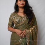 Olive Green Ready Made Designer Saree with Heavy Embroidered Blouse | Premium Wedding, Reception & Festive Party Wear Saree for Women