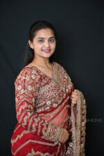 Bridal Red Ready Made Designer Saree with Heavy Hand Embroidered Blouse | Luxury Wedding, Reception & Bridal Party Wear Saree for Women - Image 2