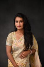 Elegant Pastel Yellow Ready Made Designer Saree with Multi-Color Hand Embroidered Blouse | Designer Wedding, Reception & Festive Wear