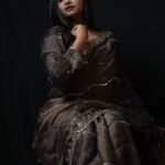Black Organza Designer Saree with Sequin Embroidery and Embellished Border