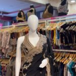 Black Designer Saree with Intricate Golden Embroidery | Party Wear & Festive Collection